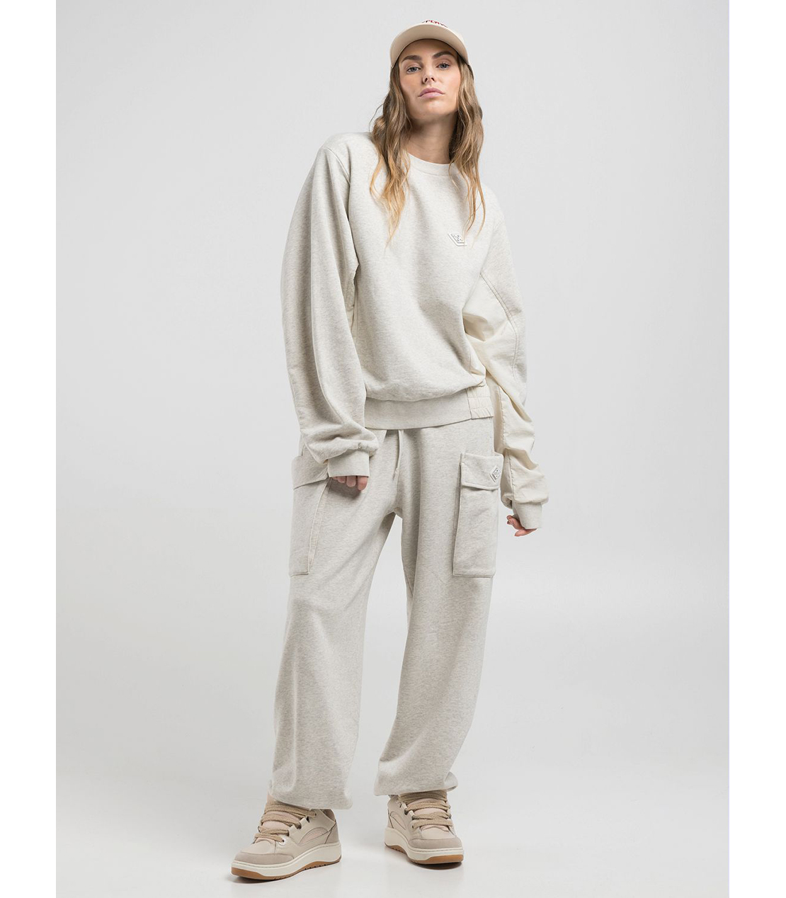 フレンチテリーフリースカーゴジョガー 詳細画像 ライトメランジグレー 4